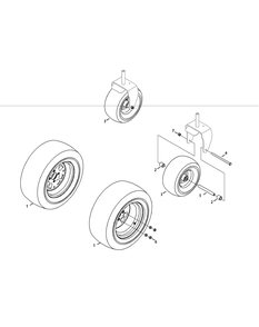 Wheels Diagram and Parts List for Z-FORCES48-KH 53AH5FJB050-22HP Cub Cadet Lawn Tractor